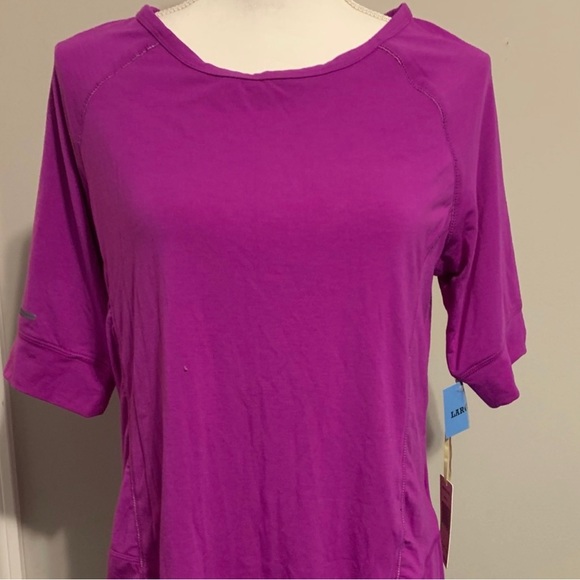 Tangerine work out athletic spandex top T shirt NEW with TAG 3/4  sleeve… - Picture 1 of 5